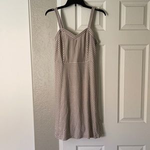 LOFT Striped Zipper Back Tank Dress